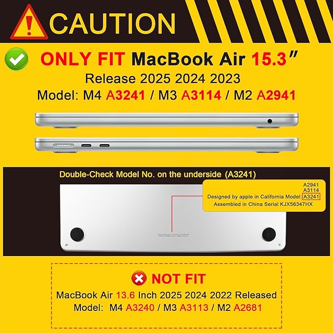 MEEgoodo for M4/M3/M2 MacBook Air 15.3 inch Case 2025 2024 2023, Case Fit Model (A3241/A3114/A2941) for MacBook Air 15 inch, Laptop Hard Shell with Keyboard Cover, Silver Disco Balls & Bows