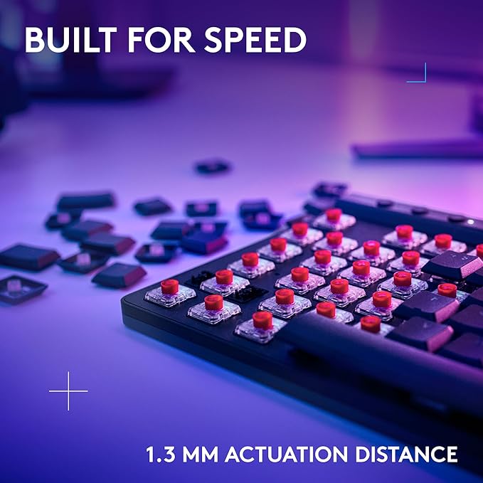 Logitech G515 Wireless Gaming Keyboard TKL, LIGHTSYNC RGB, Thin Tenkeyless Design, Double-Shot PBT Keycaps, Tactile Brown Mechanical Switches - Black
