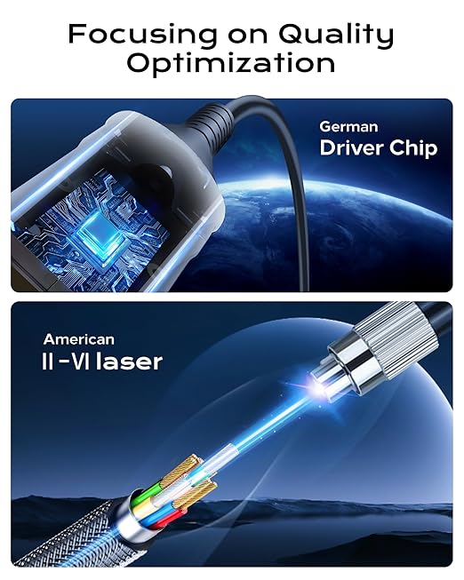 8K Fiber Optic HDMI Cable 85FT Long - High-Speed 4K 120hz Fiber Optic HDMI Cord,8K 60hz 48Gbps HDCP 2.2&2.3，HDR10 - Compatible with Fire Roku HDTV/Monitor/Projector
