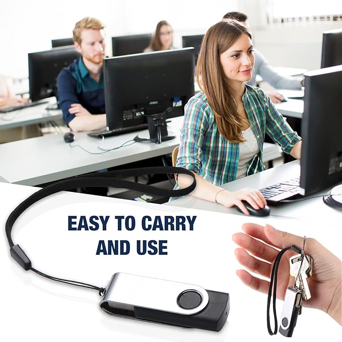 Aoriher 50 Pack USB 2.0 Flash Drives Bulk, Portable USB Thumb Drives with Lanyards, Swivel Flash Drives Thumb Drives for Office School Data Storage (256MB)
