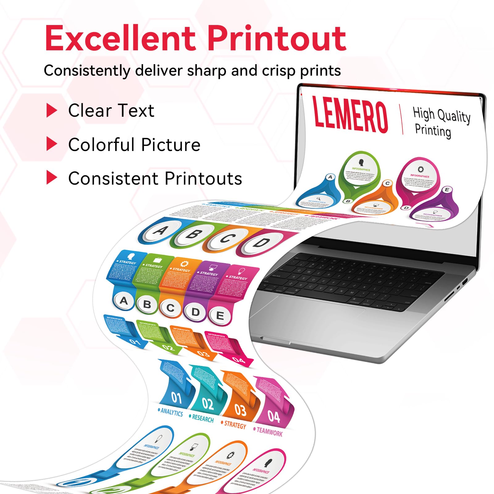 LEMERO Compatible 054H Toner Cartridge Replacement for Canon 054 054H Toner Cartridges Set for Canon Color ImageCLASS MF644Cdw MF642Cdw LBP622Cdw MF641Cw Printer (Black Cyan Magenta Yellow, 4-Pack)