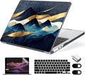 Compatible with MacBook Air 13.6 inch Case, M4 A3240/M3 A3113/M2 A2681 (Released 2025 to 2022), Hard Shell, Keyboard Cover, Screen Protector, Webcam Cover & Type-C Adapter, Mountain