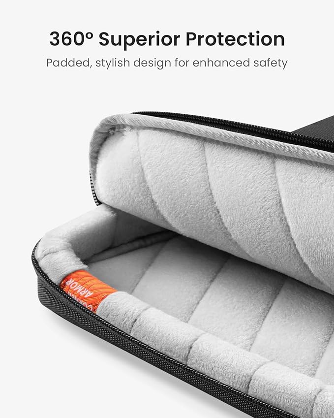 tomtoc 360 Protective Laptop Case for 13-inch New 2025 MacBook Air M4/A3240, M3/A3113, M2/A2681, M1/A2337, 13 in MacBook Pro M2/M1, 13-in Surface Pro 11th AI PC, Water-Resistant Carrying Bag