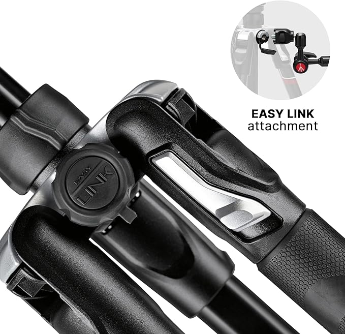 Manfrotto Befree Advanced Twist Camera Tripod Kit, Travel Tripod Kit with Fluid Head and Twist Closure, Portable and Compact, Carbon Camera Tripod for DSLR, Reflex, Mirrorless, Camera Accessories