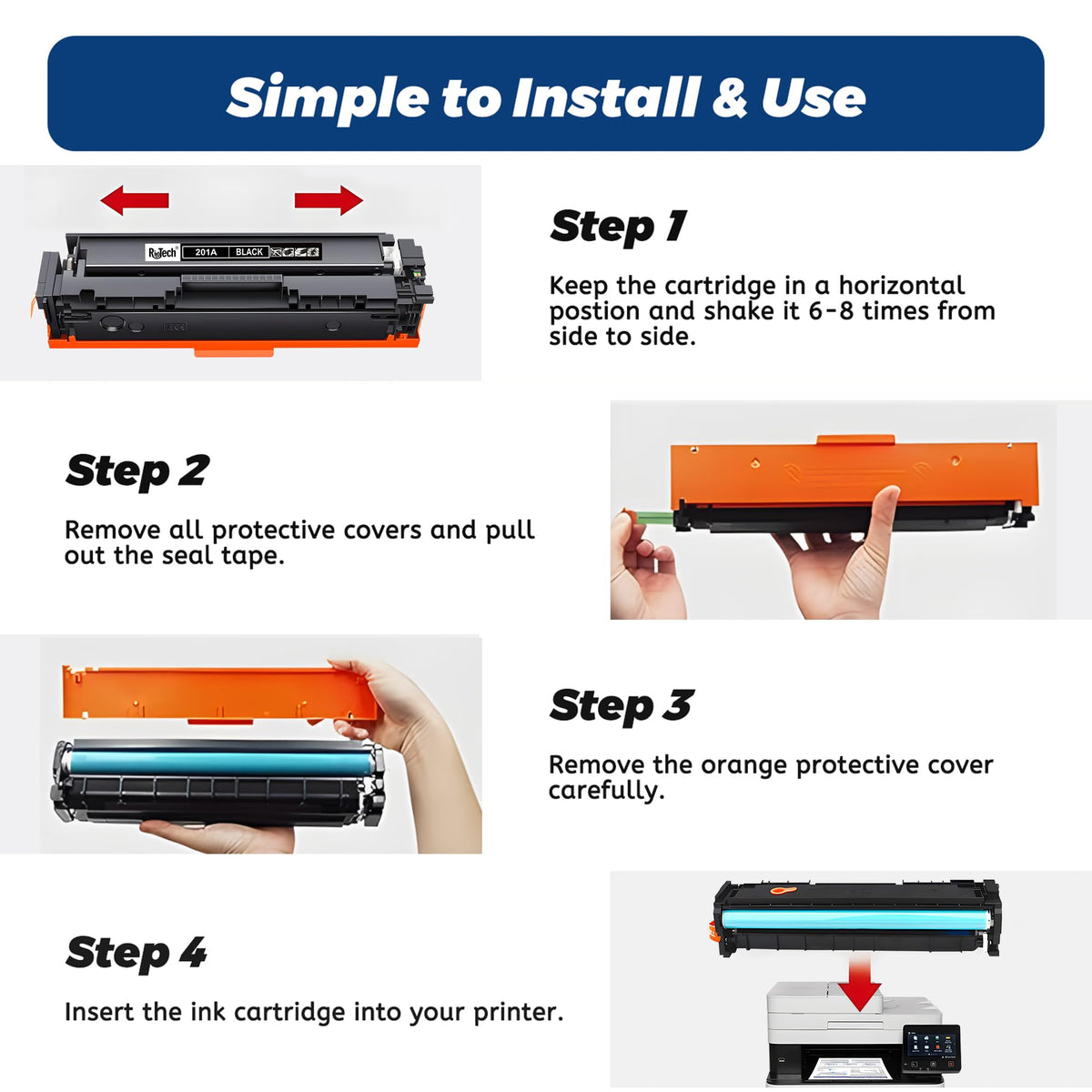 201A Toner Cartridge for HP Color LaserJet Pro MFP M277dw M252dw M277c6