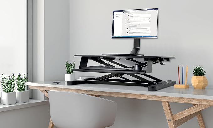 Kensington Single Monitor Desk Mount, C-clamp Vesa Stand Fits up to 32 inch Ultrawide Samsung LG , Low Profile Vertical Mount, Height Adjustable Free Standing Arm,K55512WW Black
