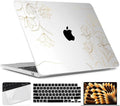 TWOLSKOO Compatible with M4 MacBook Air 15 inch Case 2025-2023 Released Model M4 A3241 M3 A3114 M2 A2941, Plastic Hard Shell & Screen Protector & Keyboard Cover & Trackpad Film, Florals X449