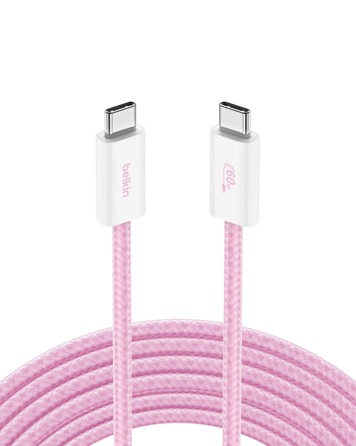 Belkin USB C to USB C 60W Braided Cable 2 Pack, 6.6ft iPhone Charger Cord