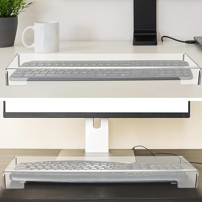 Cabilock Keyboard Cover Transparent Case- Proof: Monitor Storage Protector: Protector for Cat, in Touching - Bridge Standard Proof Accessories from Stand Size Acrylic Tablet Keyboard Dust Cover
