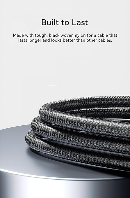 [1ft 2-Pack] Black USB C Cable for iPhone 16 Charger MFi Certified Woven USB-A to USB-C Cable Fast Charging for Apple 16 Pro Max/16/15 Pro Max/16Plus/15Pro/AirPods Pro, Car CarPlay USBC Cord Wire
