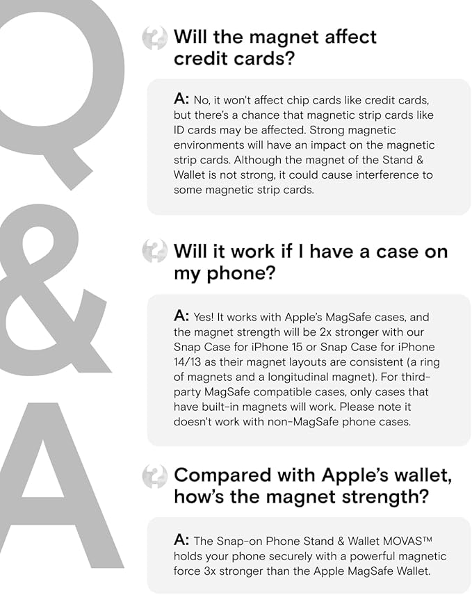 MOFT Magnetic Wallet Stand Compatible with iPhone 16/15/14/13/12 Series, Angle Adjustment MOVAS Phone Stand, Sunrise