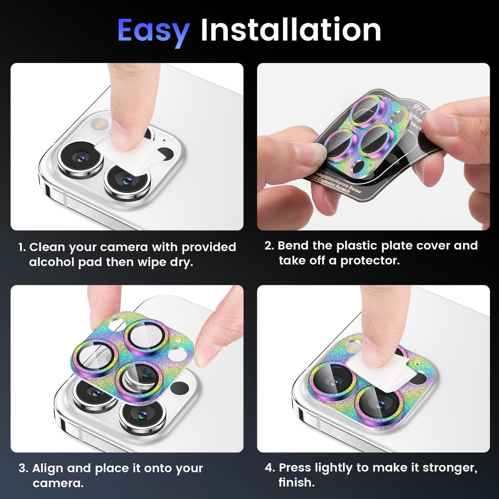 Tensea for iPhone 16 Pro Max/16 Pro/14 Pro Max/14 Pro Camera Lens Protector