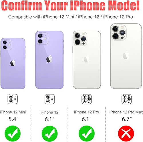 AGVEE 3+3 6 Pack for iPhone 12 & Mini & Pro Camera Lens Protector Cover