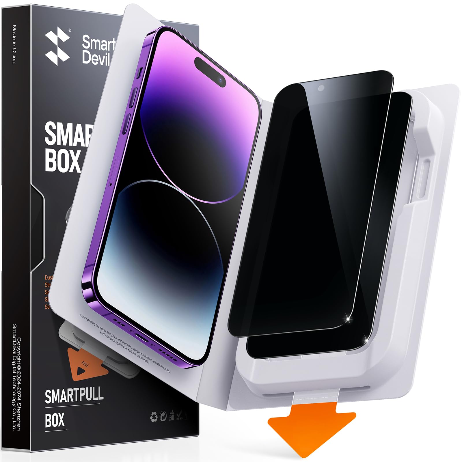 SMARTDEVIL 2 Pack for iPhone 14 Pro Max Privacy Screen Protector