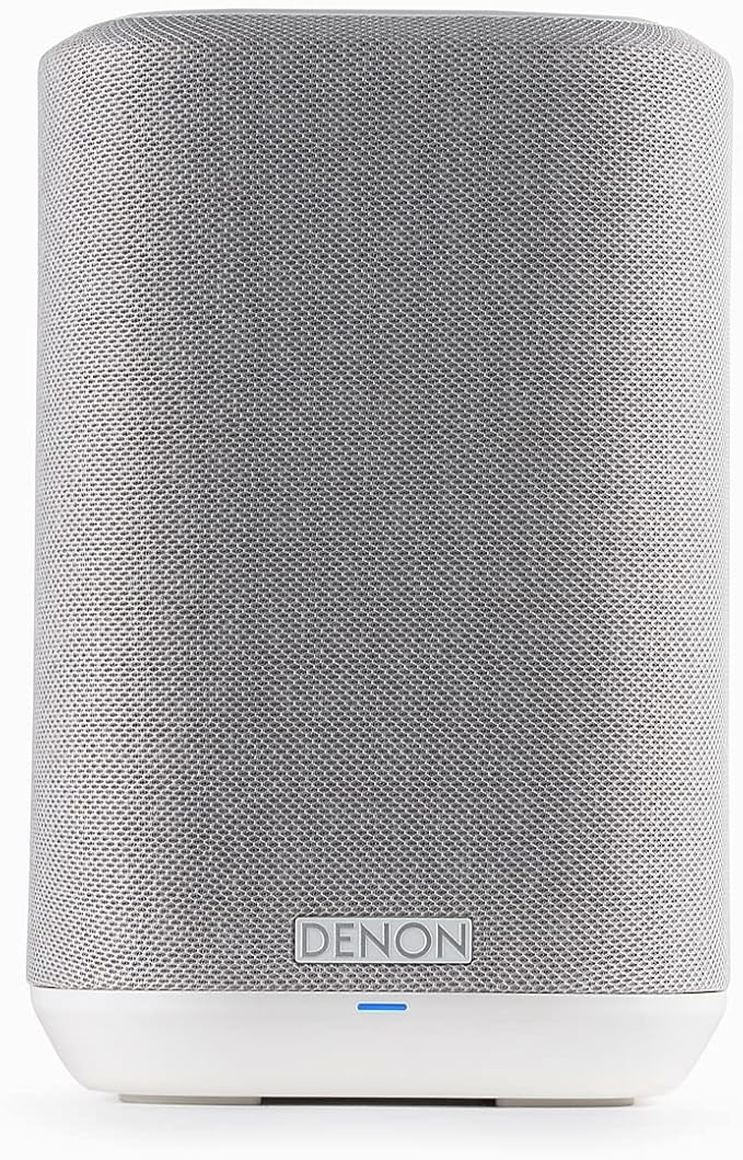 Denon Home 150 Wireless Smart Speaker – Compact Design, Wi-Fi & Bluetooth, HEOS Built-in, Alexa Built-in, Siri & AirPlay 2, Spotify Connect, Multi-Room Support, White