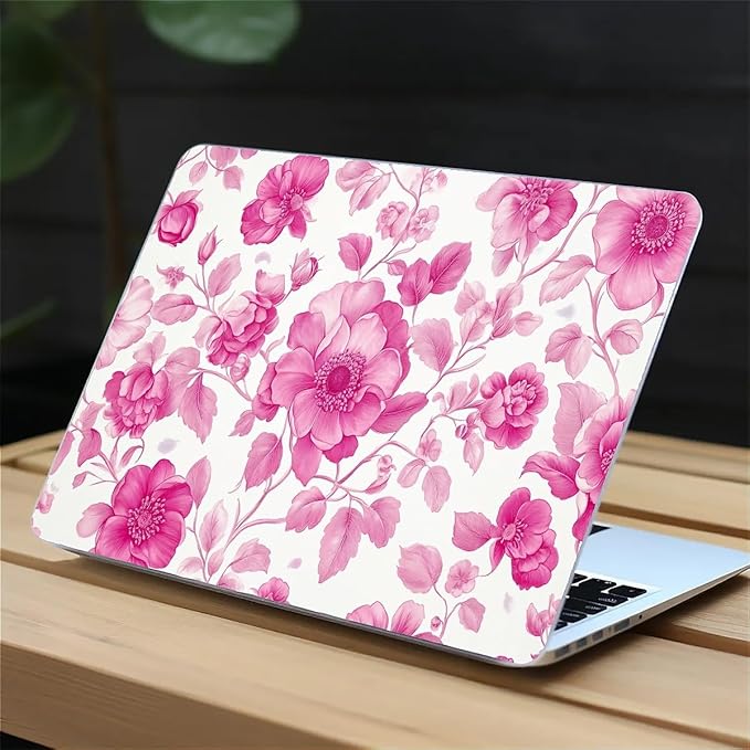 Compatible with MacBook Air 13.3 13.6 Inch Case 2022 2021 2020 2019 Plastic Hard Shell Case Cover,13.3 Pro(A1706/A1708/A1989/A2159/A2289/A2338), Pink Vintage Floral