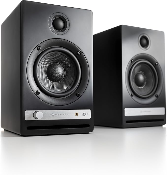 Audioengine HD4 24 Bit Bluetooth Bookshelf Speakers - TVs, Desktops, Stereos, Music, Movies and Gaming - Bluetooth aptX Adaptive 5.3