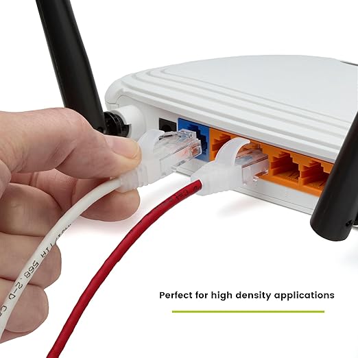 TRUECABLE Cat6 Component Rated Patch Cable, Unshielded (U/UTP), 1ft, Red, 28AWG Solid Copper, Snagless 10G High-Speed Ethernet Cable, PoE++ 4PPoE 100W, UL Listed, RoHS-3, 5 Pack