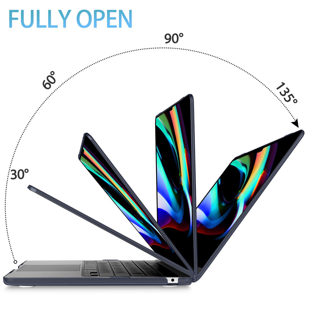 Mektron for 2026 MacBook Air 13-inch M5 Laptop Case A3449 with 13.6-inch Liquid Retina Display Fits 2025 A3240 M4 2024 A3113 M3 2023 A2681 M2 Printed Shell for MacBook Air 13.6", Golden Dahlia Flowers