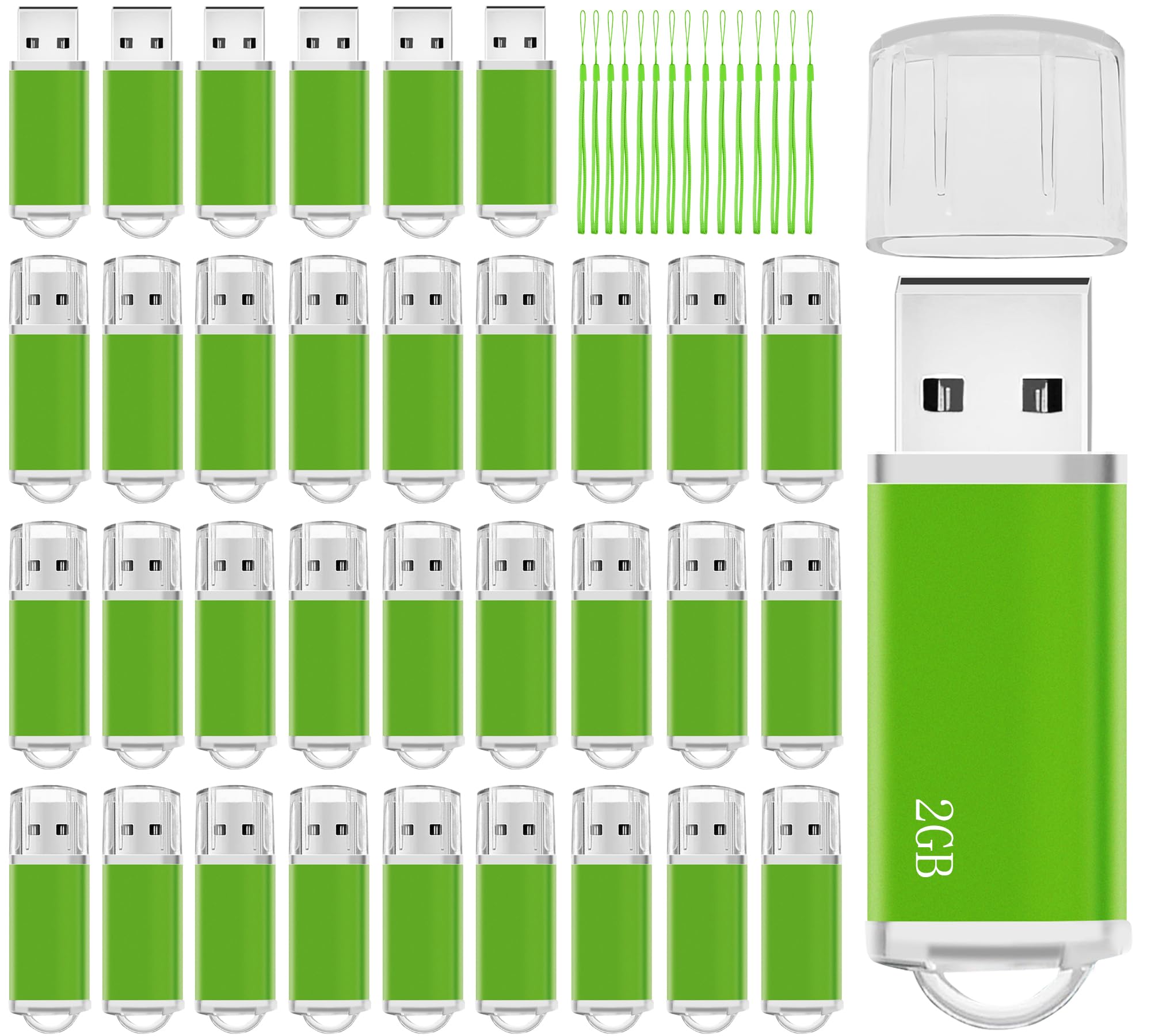 2GB USB Flash Drive 50 Pack Nicepicten Thumb Drive Bulk USB 2.0 Drive Pack