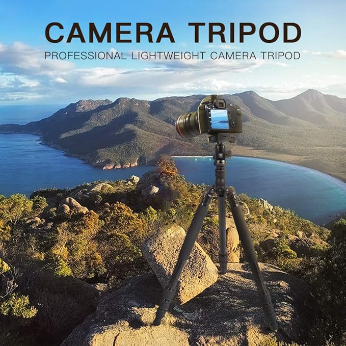 SIRUI Traveler 7A 65.55'' Aluminum Camera Tripod, E-10 Panorama Ball Head and Arca Swiss Quick Release Plate,Load Up to 17.6 lbs,Convertible to Monopod