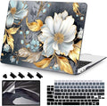 Teryeefi Pattern Hard Case Compatible with MacBook Air 13 inch Case 2021-2018 M1 A2337 A2179 A1932 with Retina Display, Plastic Hard Shell + Keyboard Cover + Screen Protector, W-Modern Abstract Art
