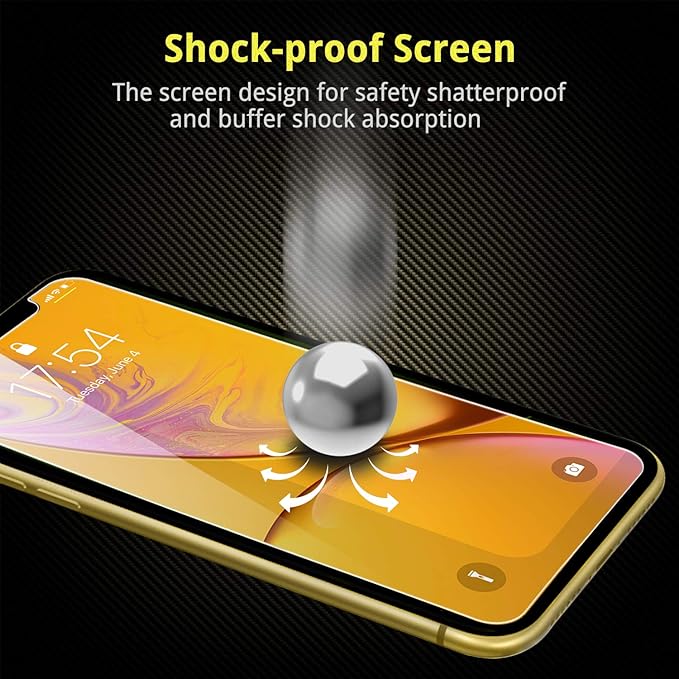 UNBREAKcable Shatterproof Screen Protector for iPhone 11/ iPhone XR [3-Pack] [Easy Installation Frame] 9H Hardness][99.99% HD Clear] [Bubble Free] for Apple 6.1''