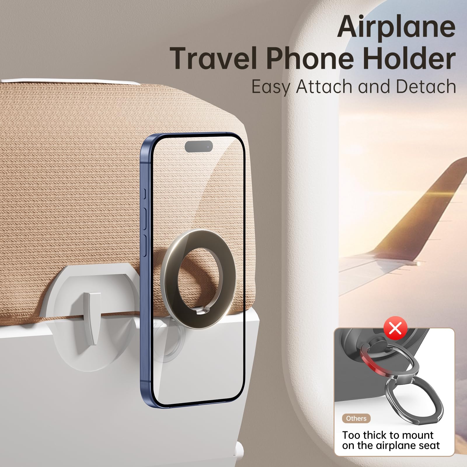 SYNCWIRE Magnetic Phone Ring Holder, for MagSafe Phone Grip Stand Kickstand