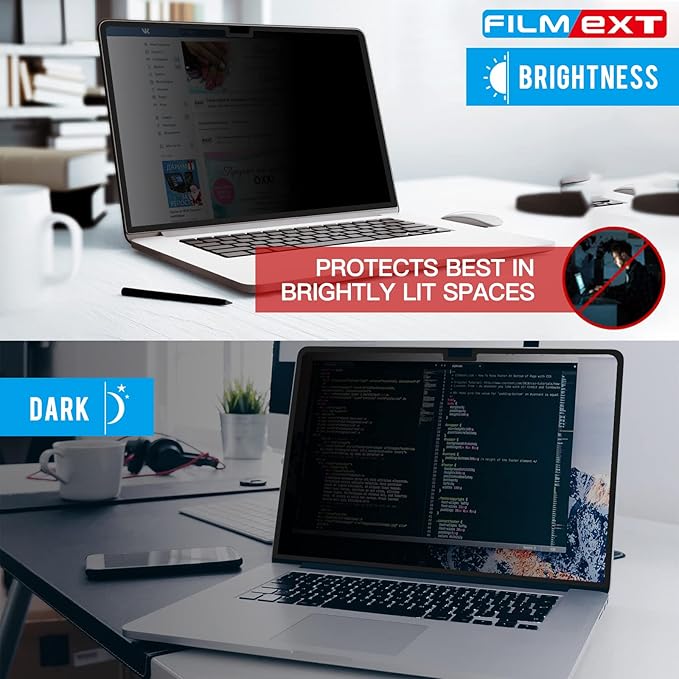 FILMEXT Privacy Screen for Macbook Pro 14 inch (2025-2021, M4 M3 M2 M1), Removable Macbook pro 14.2" A3112 A3401 A2992 A2918 A2779 A2442 Privacy Laptop Screen Filter Anti-Spy/Anti-Glare/Eye Care