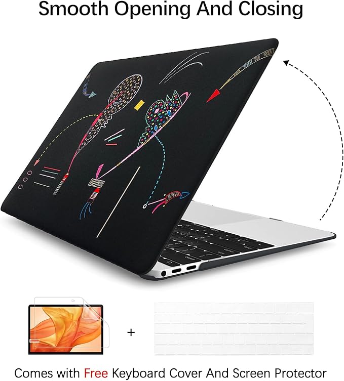 Compatible with MacBook Pro 13 inch Art Case Skin, 2022, 2021, 2020-2018 Release A1708 Slim Frosted Hard Shell with Keyboard Cover & Screen Protector (Two Sides by Wassily Kandinsky)