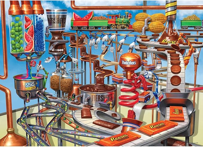 MasterPieces 1000 Piece Jigsaw Puzzle for Adults, Family, Or Youth - Hershey's Chocolate Factory - 19.25"x26.75"