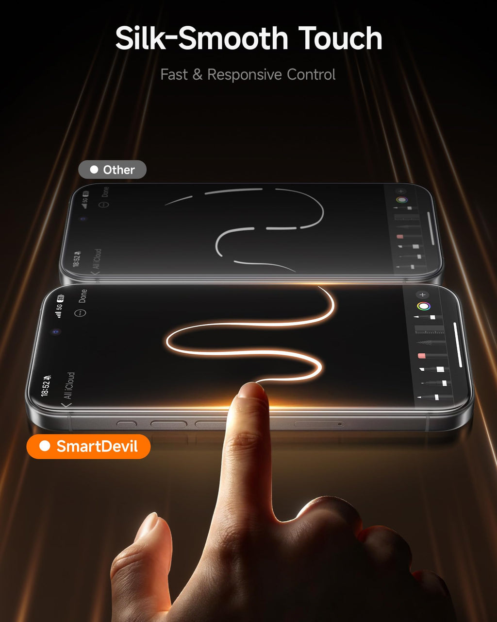 SMARTDEVIL 2 Pack for iPhone 16 Plus/iPhone 15 Plus Screen Protector