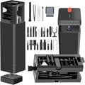 Cell Phone Cleaning Kit, iPhone Cleaning Kit for Charging Port Cleaner Keyboard Cleaning Kit for Airpods/Android/USB C/Earbuds/Laptop/iPad/Camera Lens with Stylus Pen, SIM Tool, Screen Brush(Black)