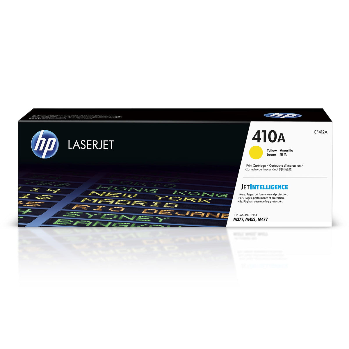 HP 410A Yellow Toner Cartridge Printers | Works with Color LaserJet Pro M452 Series; Color LaserJet Pro MFP M377, M477 Series | CF412A