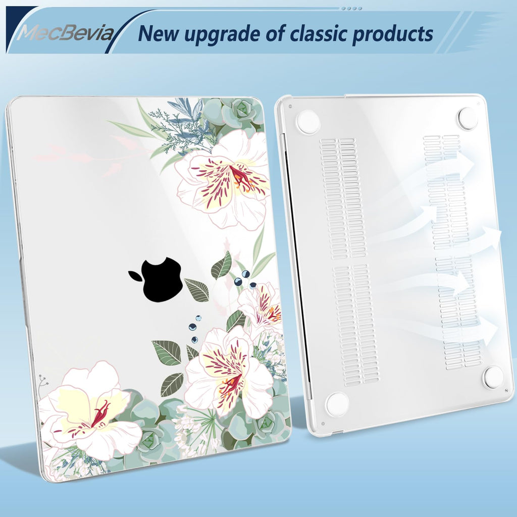 MecBevia Compatible with MacBook Air 13 inch Case M5 M4 M3 M2 2026-2022