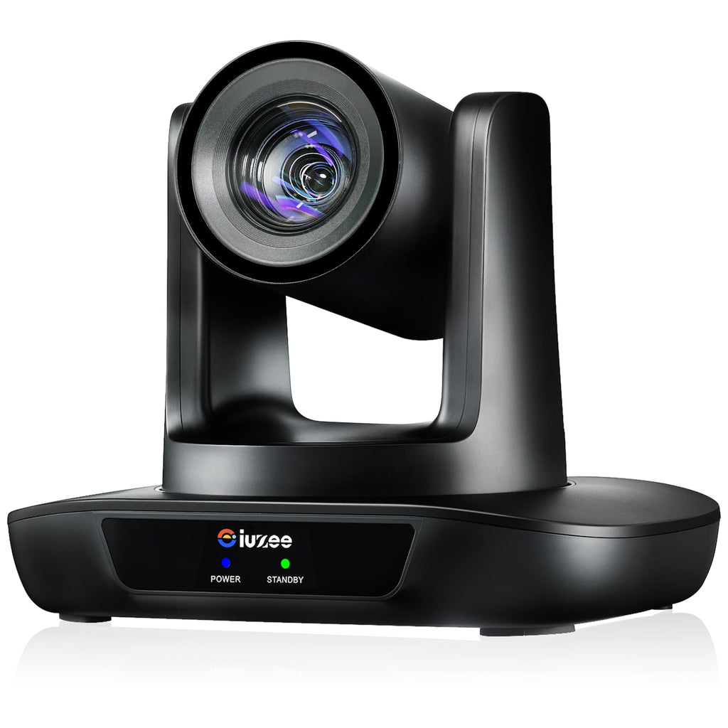 iuZee 4K UHD PTZ Camera AI-Auto Tracking, 20X Optical Zoom, USB3.0/HDMI/LAN PoE, IP Live Streaming, PTZ Conference Room Camera for Church Services Education Conference Events, Work with YouTube OBS