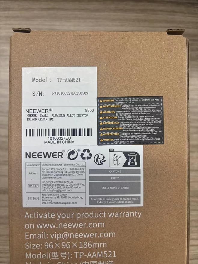 NEEWER Desktop Mini Tripod, 20'' Aluminum Alloy Small Table Top Desk Portable Travel Stand, 360° Ball Head, 1/4" QR Plate for DSLR Camera Camcorder Video Recording, Max Load 11 lbs, Cleaning Cloth