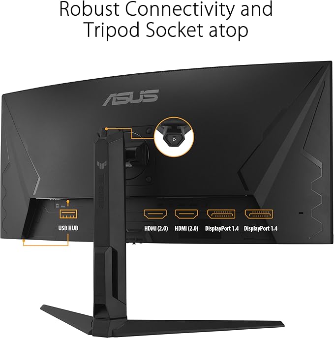 ASUS TUF Gaming 34” 1440P 1500R Curved Monitor (VG34VQL3A) - QHD (3440 x 1440), 180Hz, 1ms, Extreme Low Motion Blur, Freesync Premium Pro, 125% sRGB, DisplayHDR 400, Height Adjustable, 3 year warranty