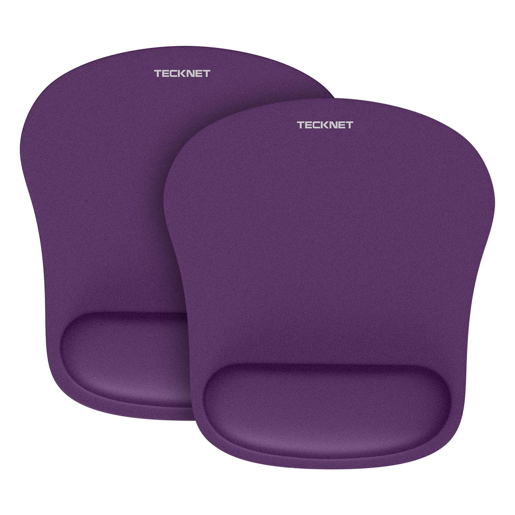 TECKNET 2 Pack Gaming Ergonomic Mouse Pad with Wrist Support Purple