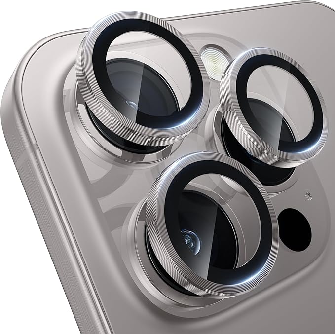 WSKEN for iPhone 16 Pro/iPhone 16 Pro Max Camera Lens Protector - [Original Shooting Model] Shatterproof Ultra HD Tempered Metal Glass Camera Screen Protector Cover Film Accessories