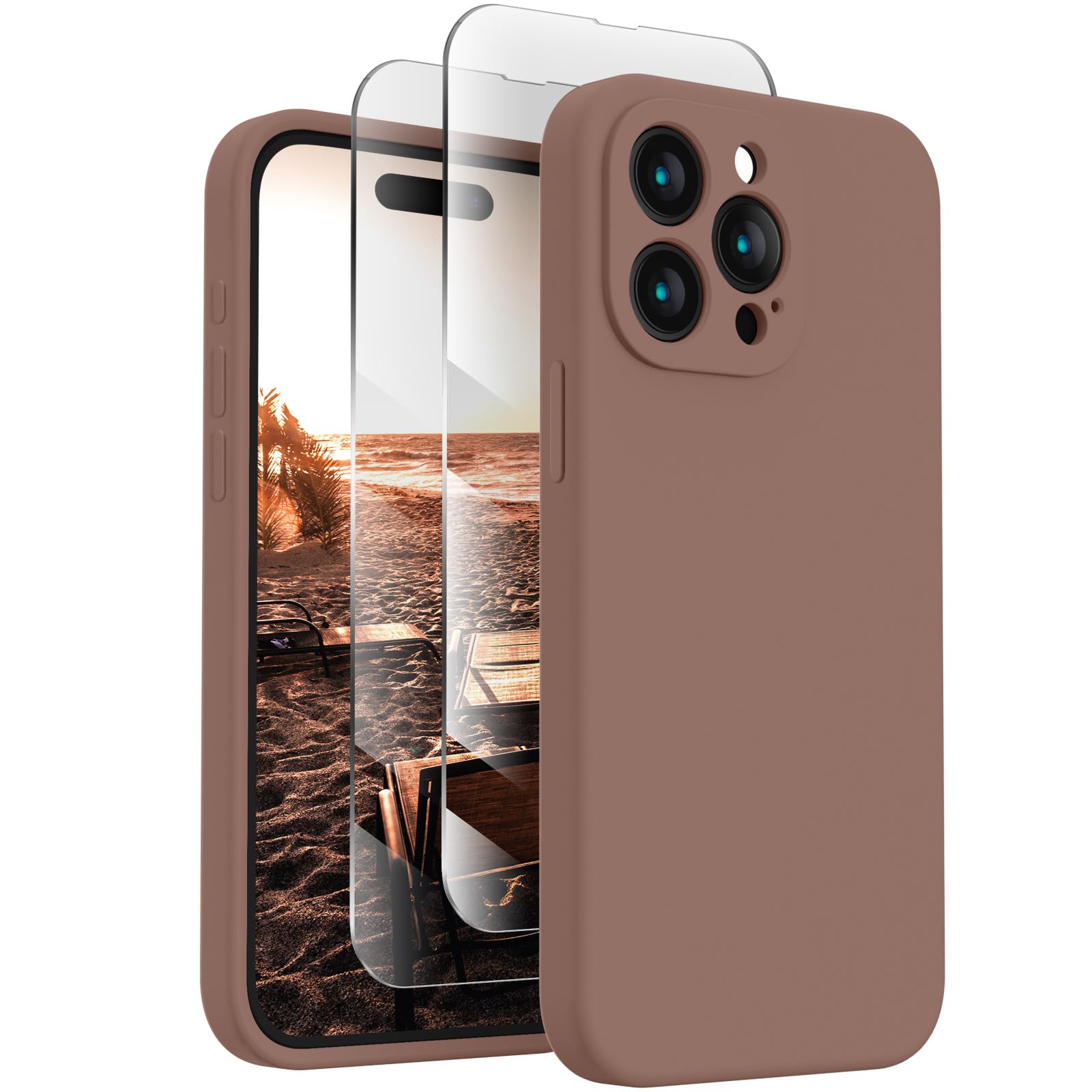 FireNova Designed for iPhone 15 Pro Max Case, 6.7", Light Brown