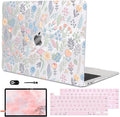 for MacBook Pro 13 inch Case 2022 2021 2020-2016 Release M2 M1 Chip A2338 A2251 A2289 A2159 A1989 A1706, Shiny Pattern Plastic Hard Shell Case Keyboard Cover Screen Film, Starry Sky Flowers