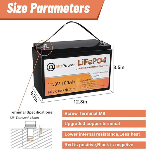 24V 140Ah Lithium Battery,Deep Cycle LiFePO4 Batteries with Max.3584Wh Energy Capacity,5000+ Deep Cycles,for Solar System Back-up Power,Off-grid Applications,RV,Trolling Motor etc.