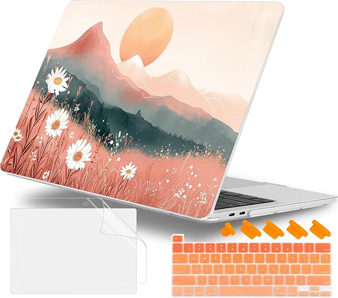 for MacBook Pro 16 inch Case 2019 2020 Release Model A2141, Plastic Hard Shell Cover with Keyboard Cover & Screen Protector for MacBook Pro 16 inch with Touch Bar & Touch ID, Mountains