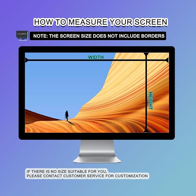 Hanging Computer Privacy Screen Protector Shield 25 inch 16:9 Widescreen Desktop Monitor, Anti Blue Light & Glare Filter - Compatible with LG Dell HP Acer and More (22.44X13.38 in)