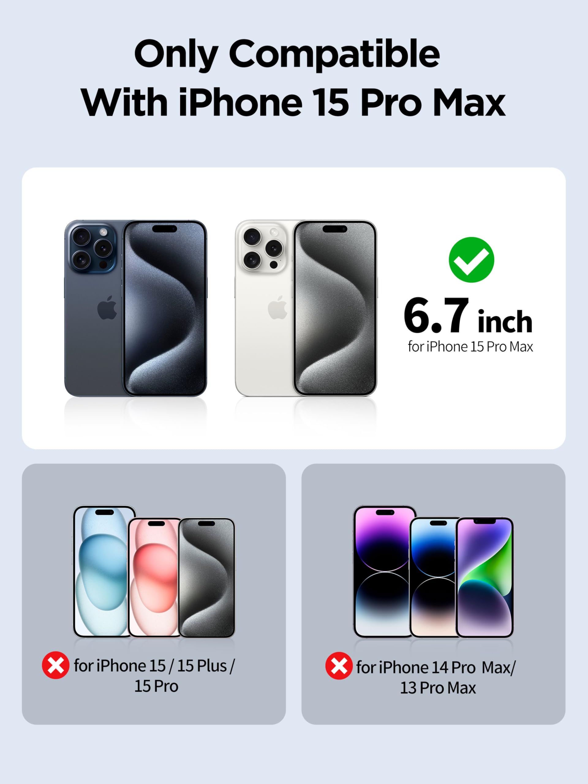 PDDKISS Compatible for iPhone 15 Pro Max Privacy Screen Protector Tempered Glass 6.7 Inch, Pink Gradient Anti Spy Anti Blue Light HD Easy Installation