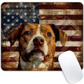 Square Mouse Pad National Flag and Cute Smiling Dog,Gaming Mouse Pads for Desk,Soft Computer Waterproof Non-Slip Mouse Mat