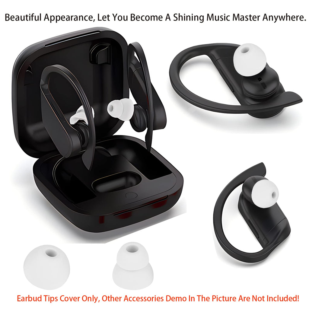 Earbud Tips Replacement Earbud Tips Earbud Replacement Tips Headphones Replacement Ear Pads Ear Tips for Earbuds Compatible with Powerbeats Pro Beats Wireless Earphone Headphones 4 Pairs (Light Grey)
