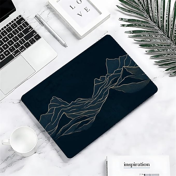 Compatible with MacBook Air 13.3 13.6 Inch Case 2022 2021 2020 2019 Plastic Hard Shell Case Cover,13.6 Air (A2681) M2 2022, Dark Mountains
