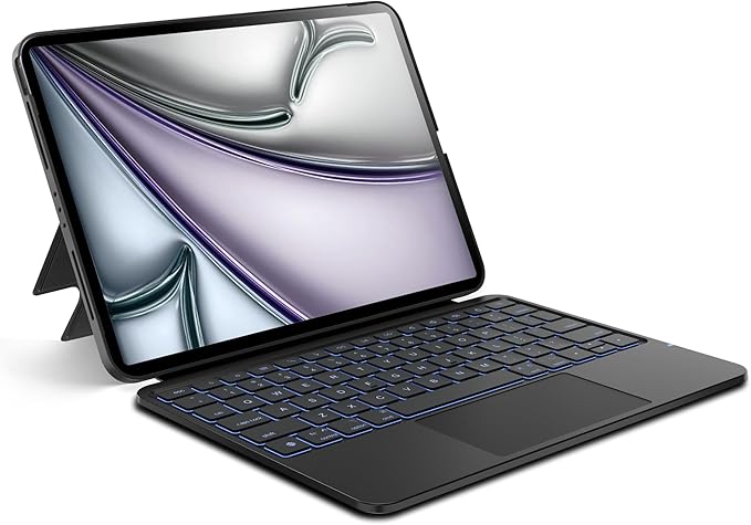 Detachable Keyboard Case for Apple iPad Pro 11 inch (M4) 2024: Wireless Backlit Keyboard with Trackpad, Magnetic Protective Cover